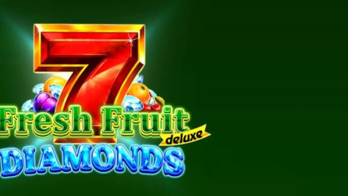 Tampilan antarmuka mobile slot Fresh Fruit Deluxe Diamonds dengan simbol buah dan berlian yang cerah